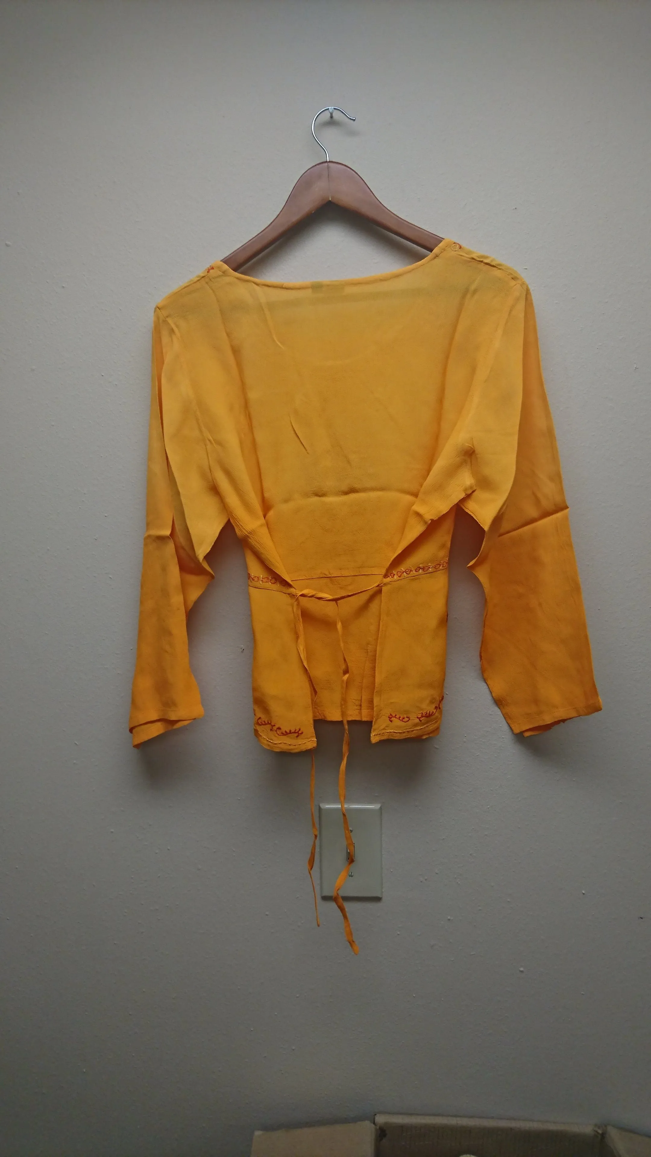 Kurti Blouse Top in Orange Yellow