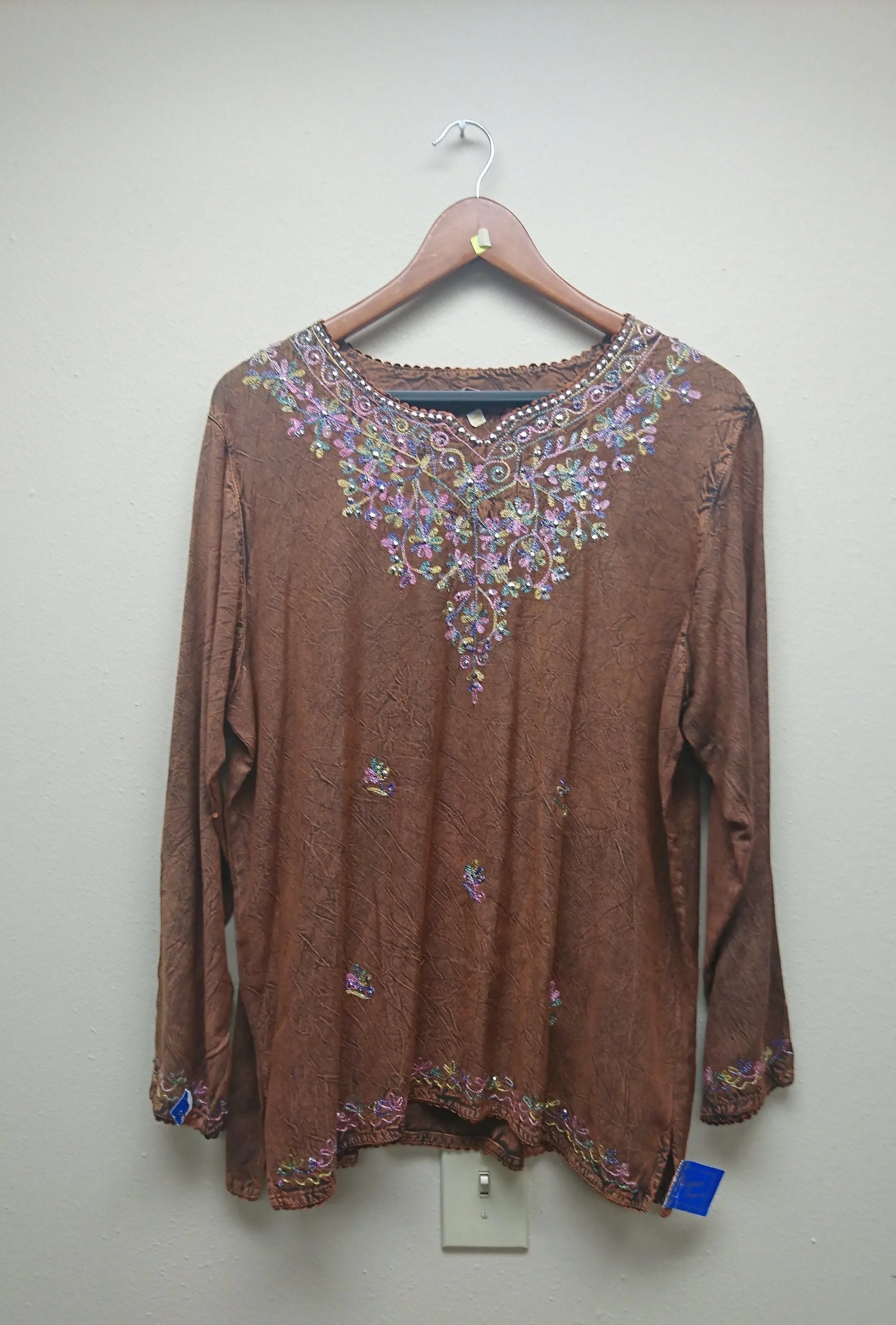 Kurti Blouse Top in Orange