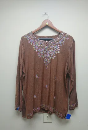 Kurti Blouse Top in Orange