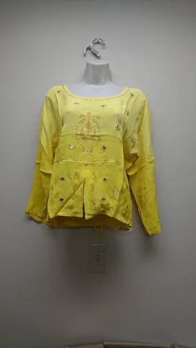 Kurti Blouse Top in Yellow