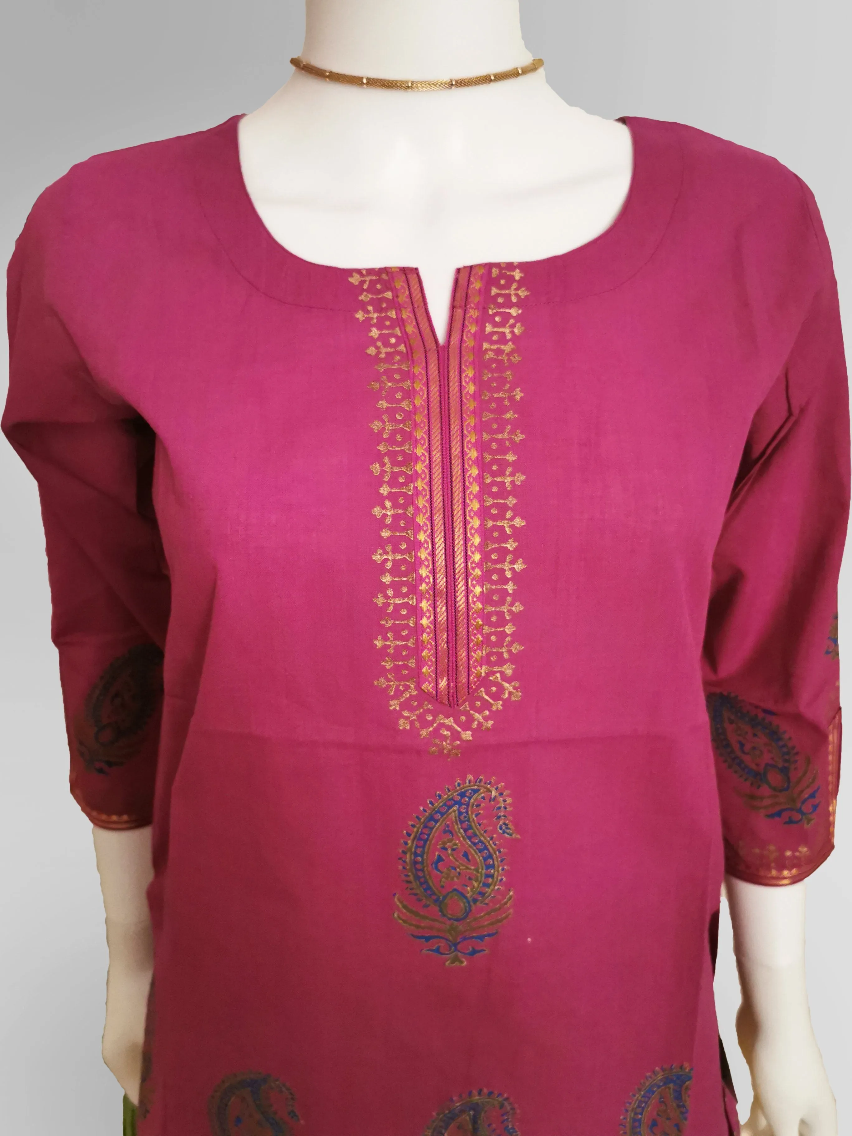 Kurti Top in Magenta Pink