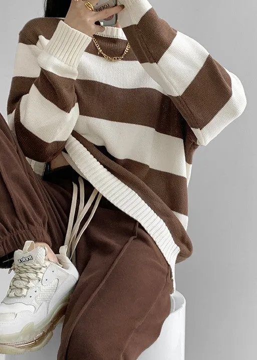 Lazy Day striped long sleeved sweater