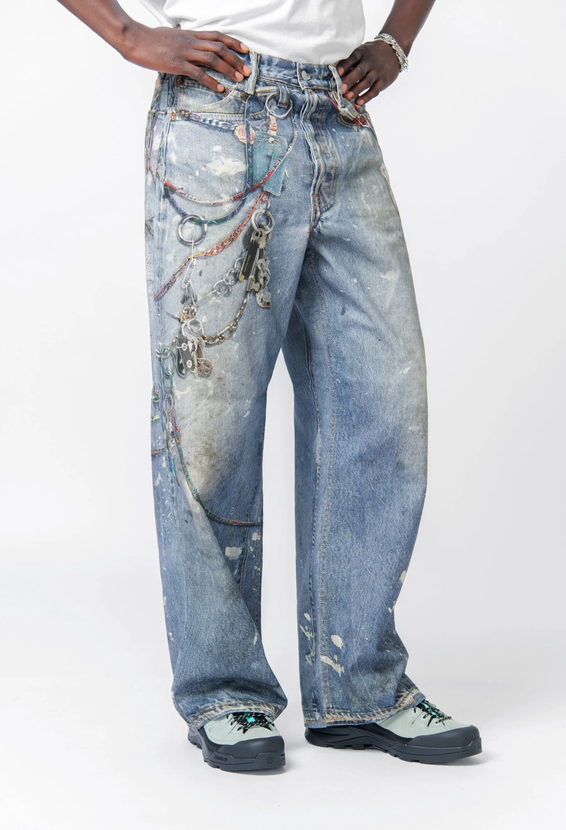 Loose Fit Trousers-1981M Mid Blue