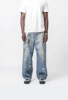 Loose Fit Trousers-1981M Mid Blue