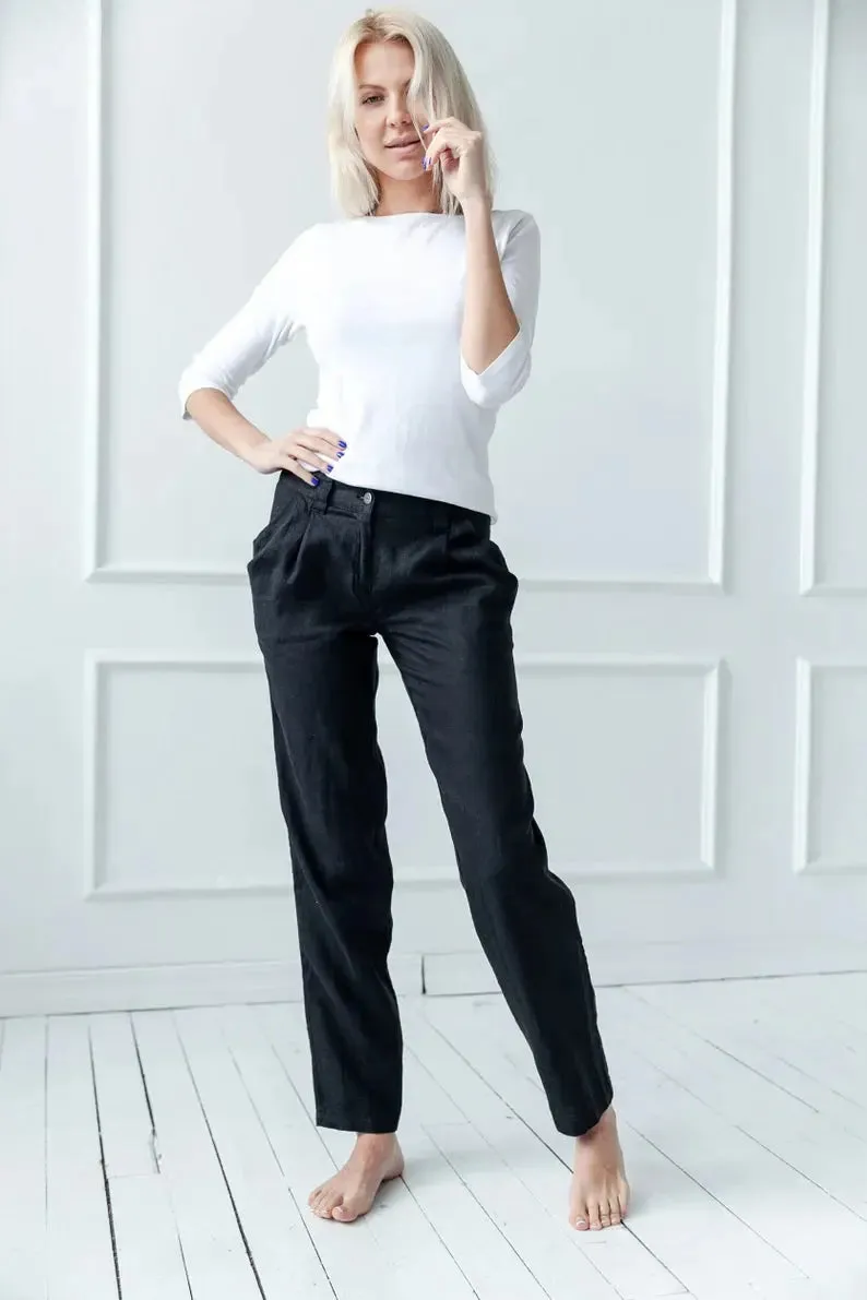 Loose Linen Trousers by Odalux