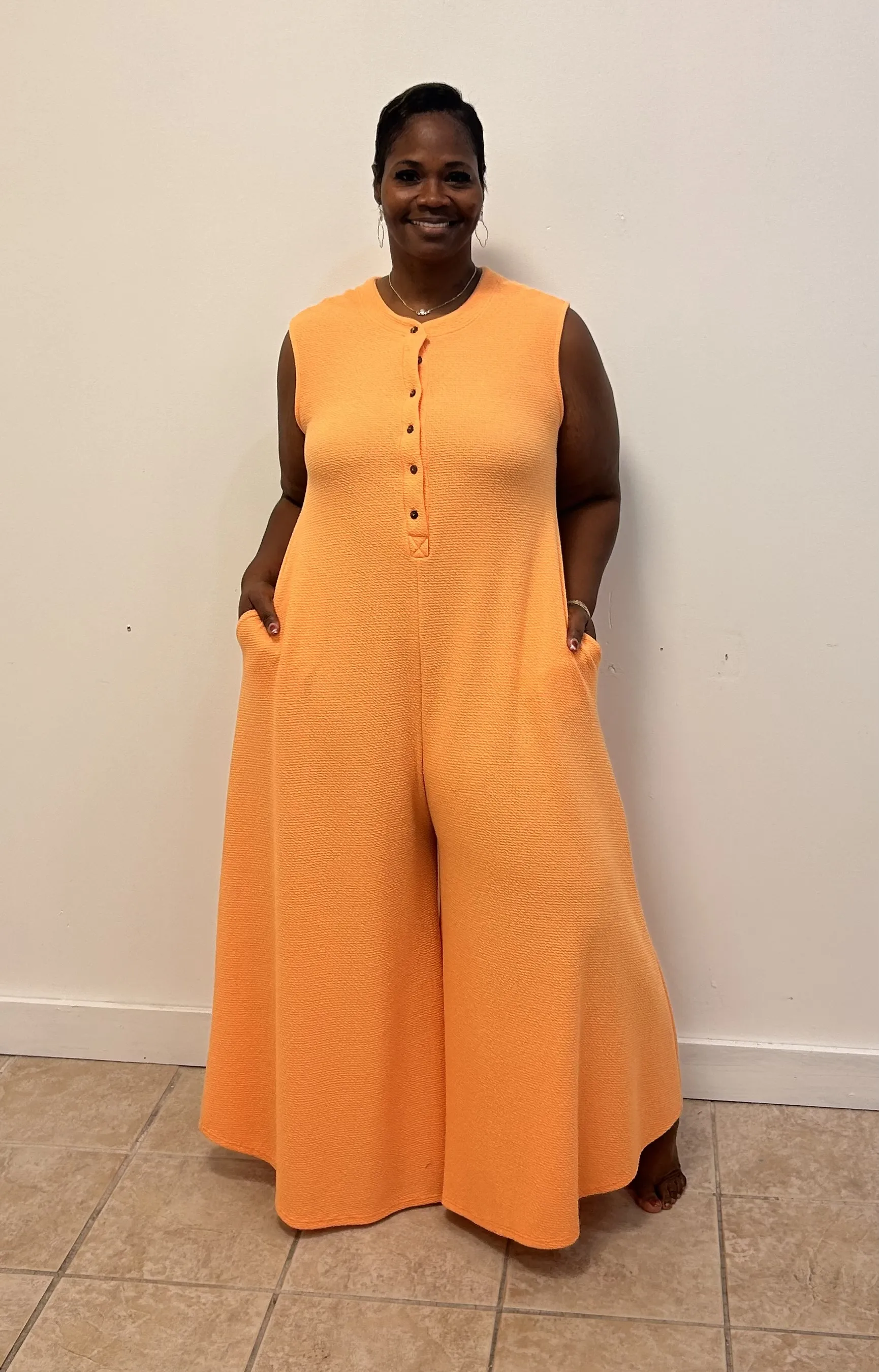 Loose wide leg jumpsuit