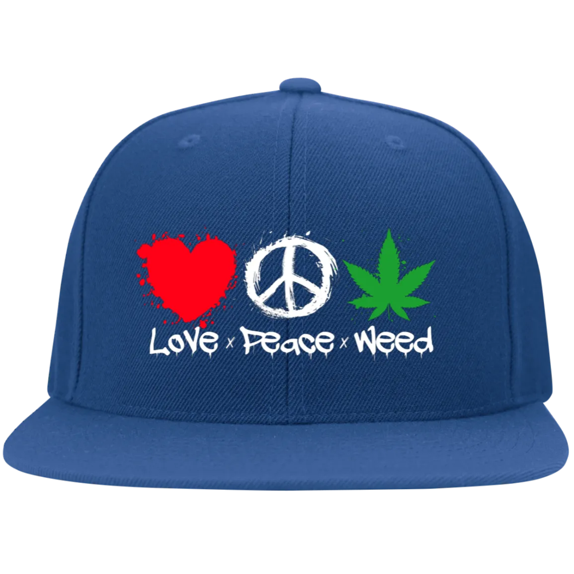 Love Peace Weed Black Flexfit Cap