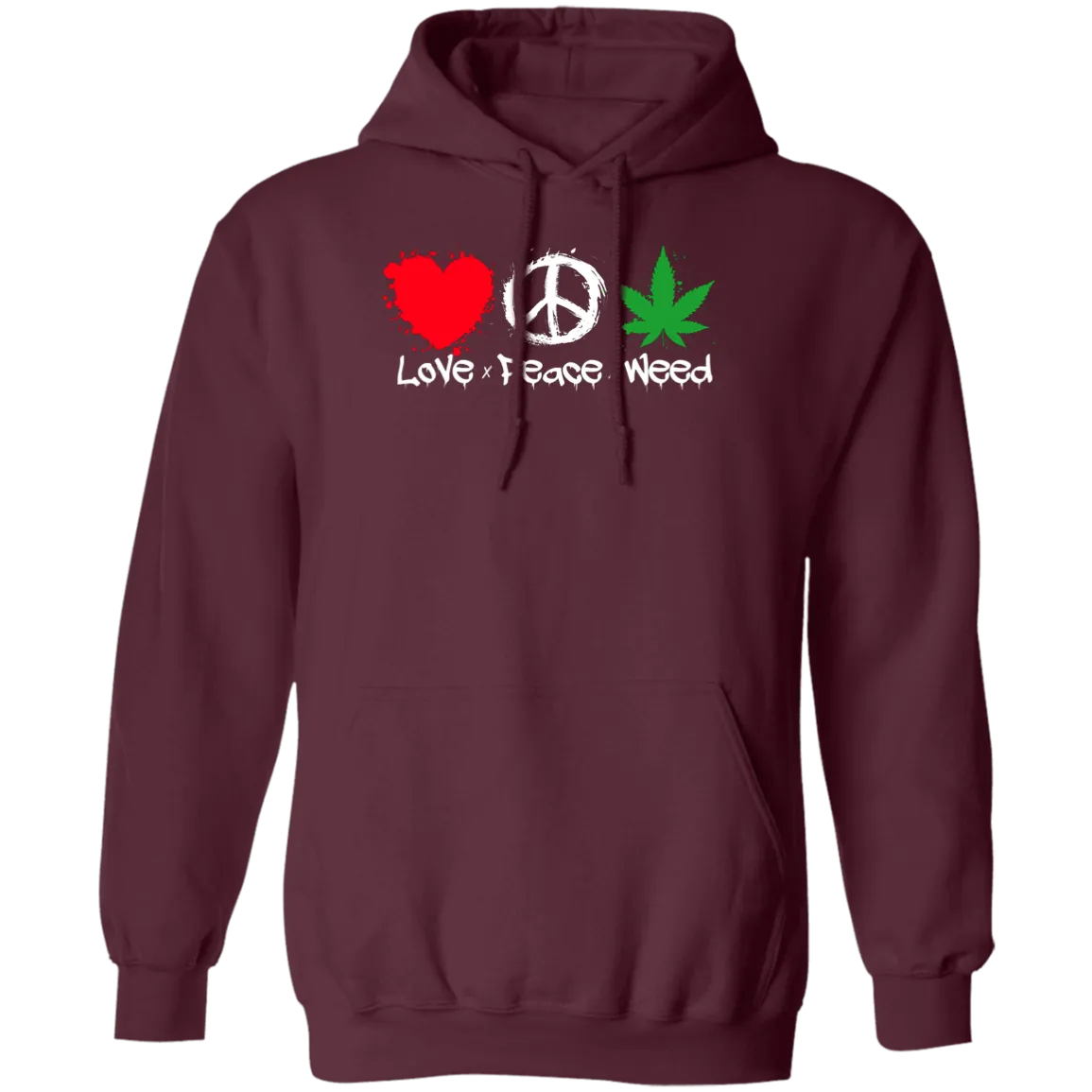 Love Peace Weed /Black Hoodie