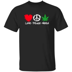 Love Peace Weed /Black T-Shirt