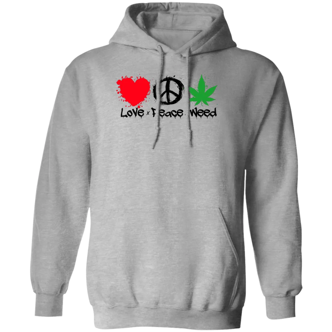 Love Peace Weed Hoodie