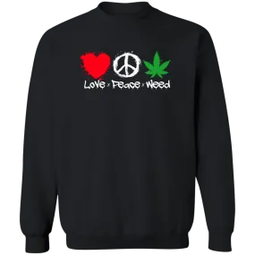 Love Peace Weed Sweatshirt