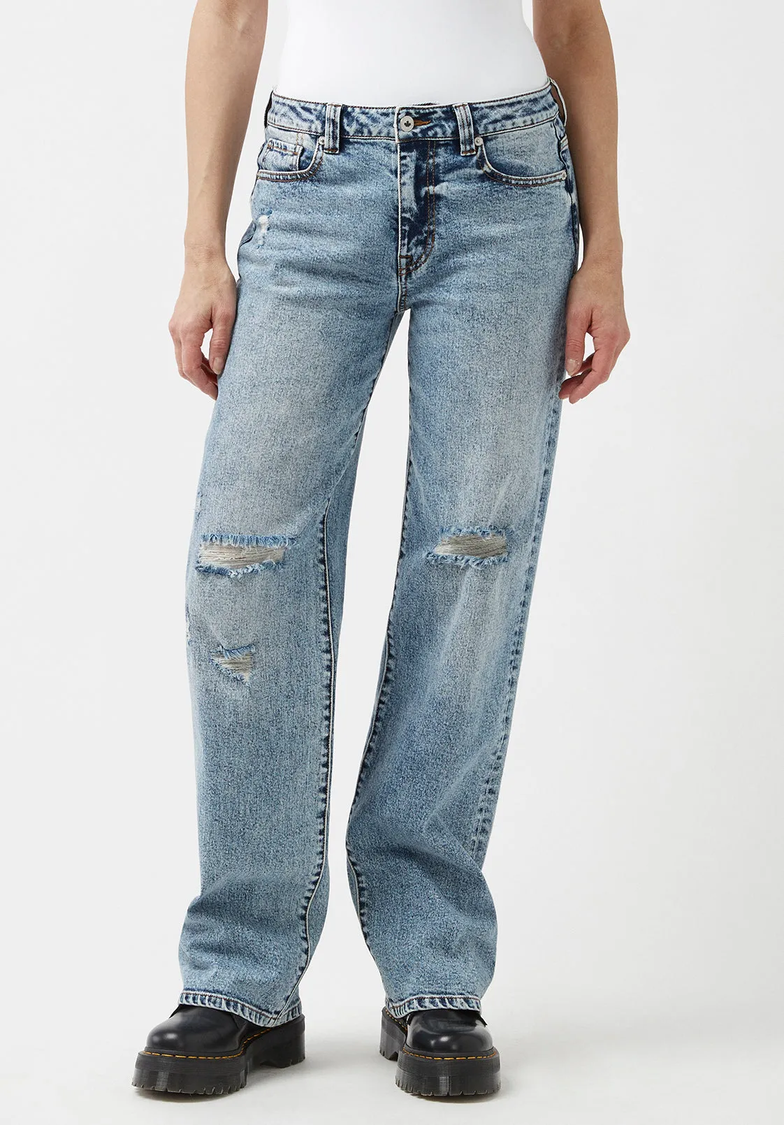 Low & Loose Gwen Women's Jeans in Sanded Blue - BL15873