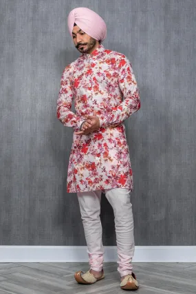 MANISH Red Floral Kurta