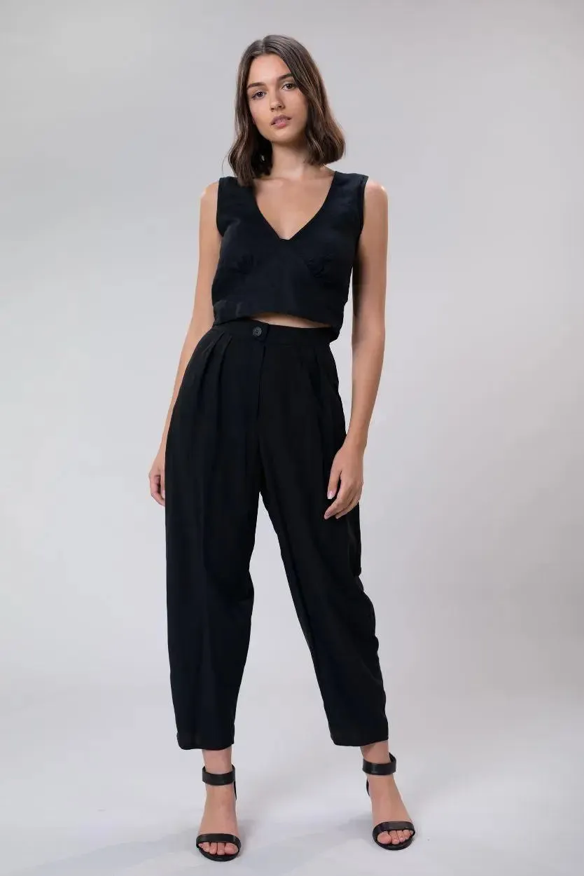 Marilyn pant in black tencel by Wilga Clothing