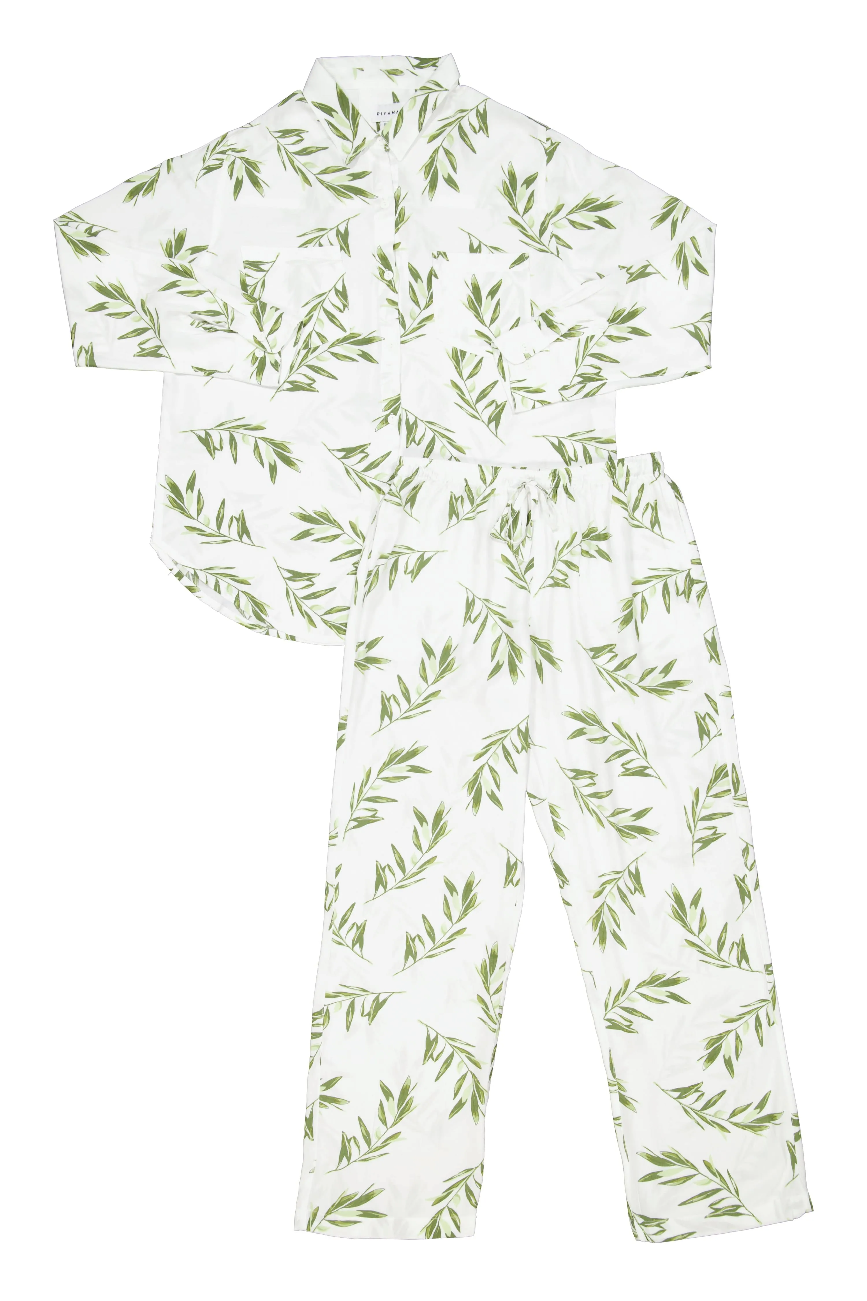 Marlon Long Sleep Set - Olive Leaf