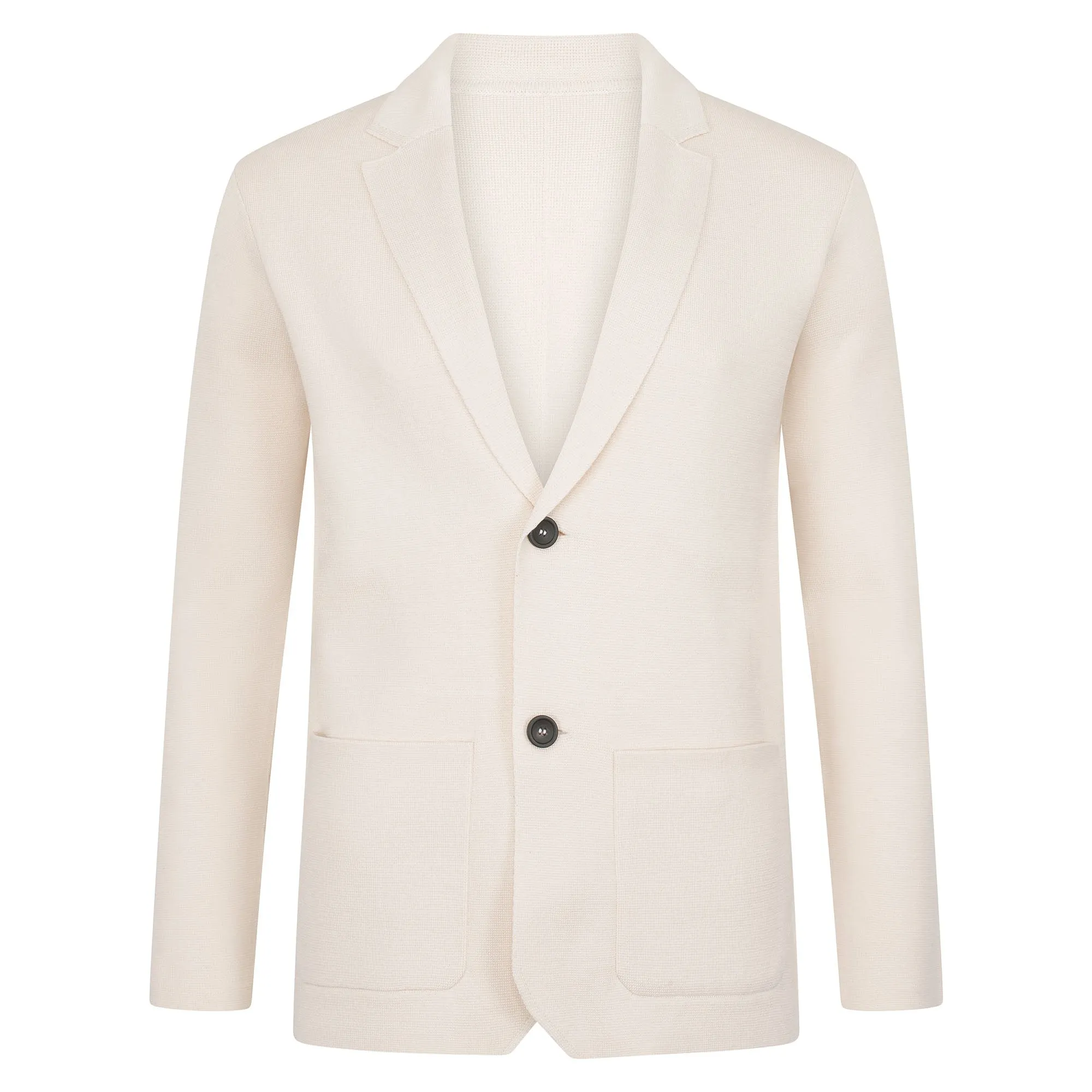 Mens Lightweight Mercerised Cotton Knitted Blazer