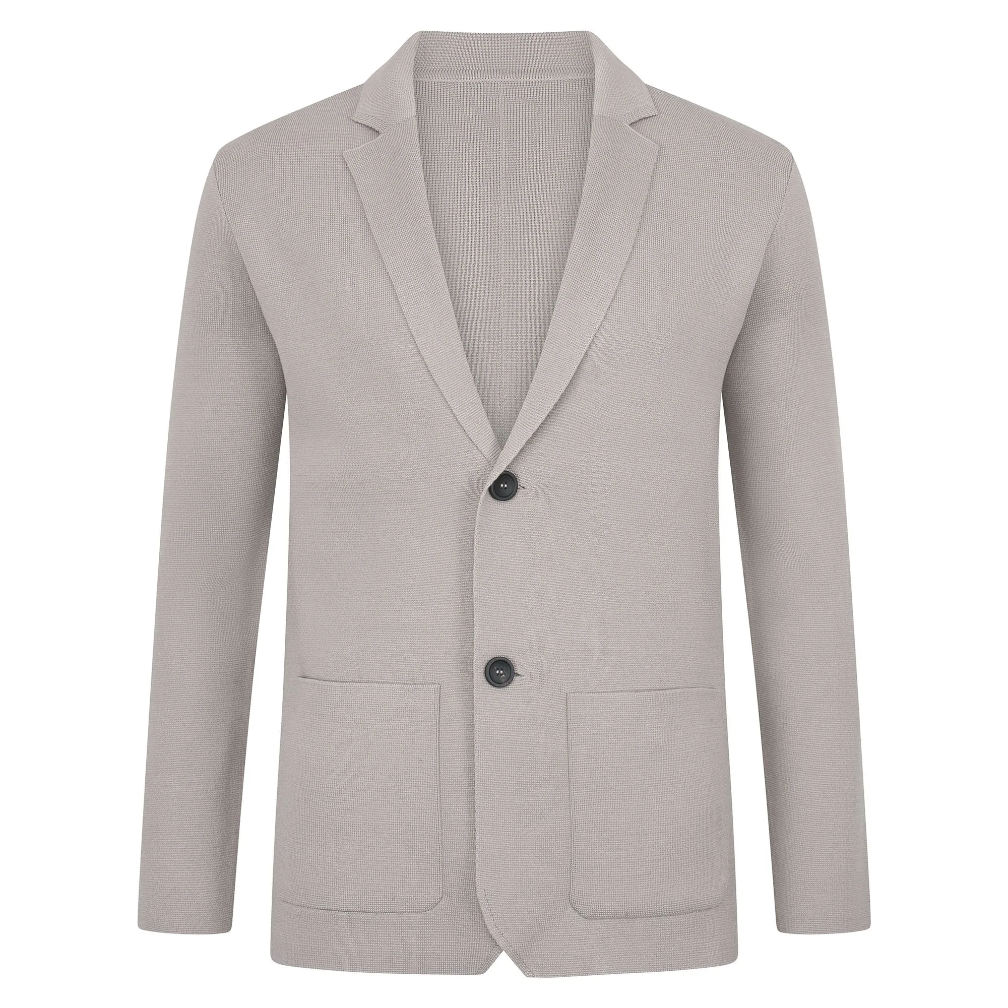 Mens Lightweight Mercerised Cotton Knitted Blazer