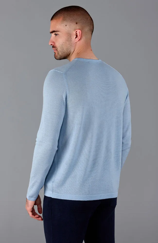 Mens Midweight Merino Activewear Hybrid Long Sleeve Top