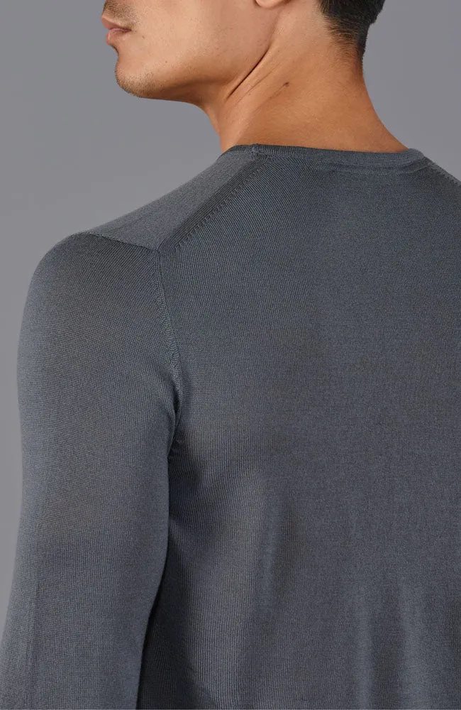 Mens Midweight Merino Activewear Hybrid Long Sleeve Top