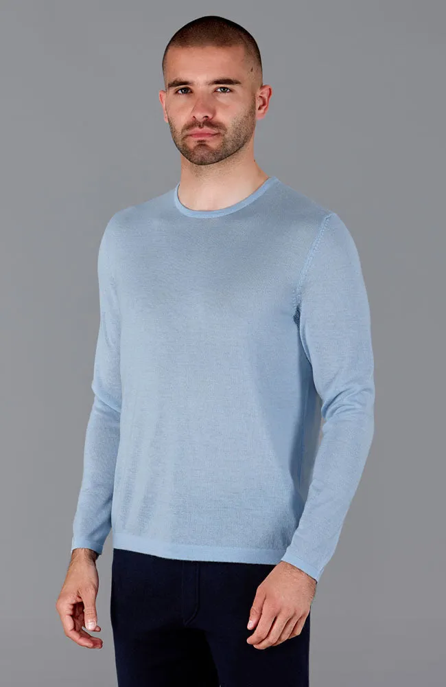 Mens Midweight Merino Activewear Hybrid Long Sleeve Top