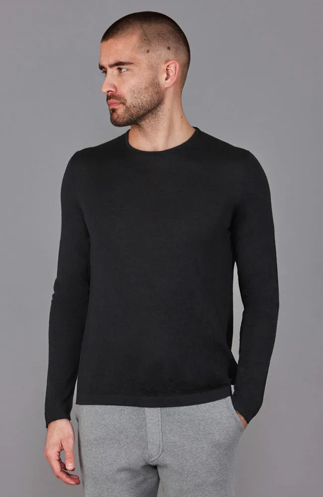 Mens Midweight Merino Activewear Hybrid Long Sleeve Top