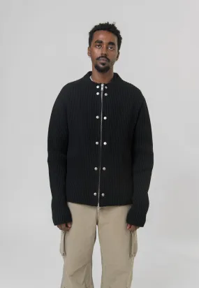 Modular Wool Cardigan Black J22FV0107