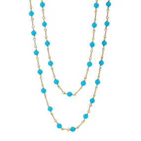 Mogul Sleeping Beauty Turquoise Small Bead Necklace