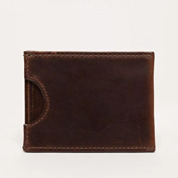 MONEY CLIP WALLET BROMPTON BROWN