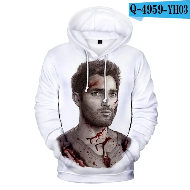 New Sport Suit Cool Teen Wolf Derek hale Hoodies Men's Clothing Hip hop Derek hale Hoody Men/boys Winter big size