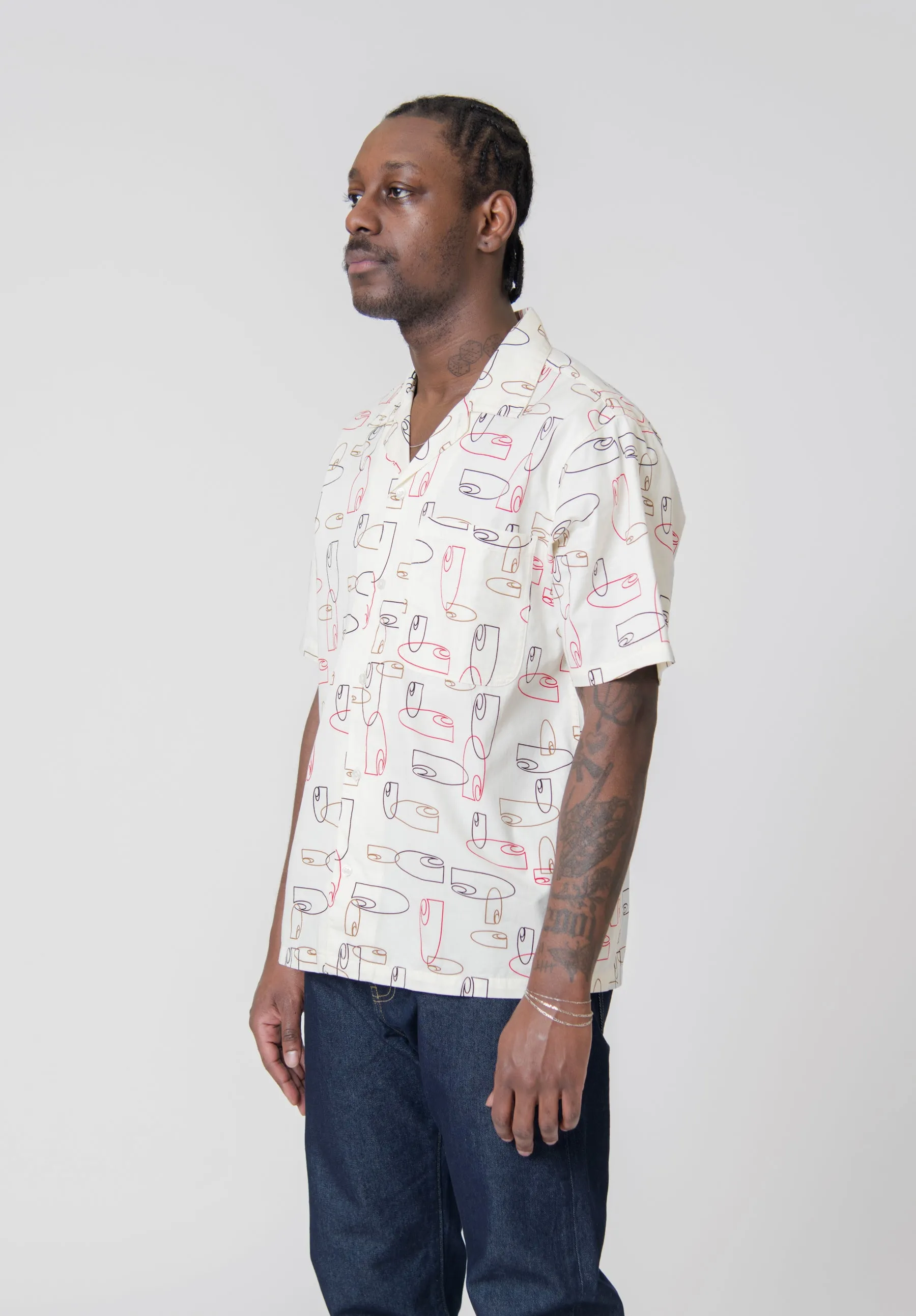 Outline Print Sumor Shirt Wax