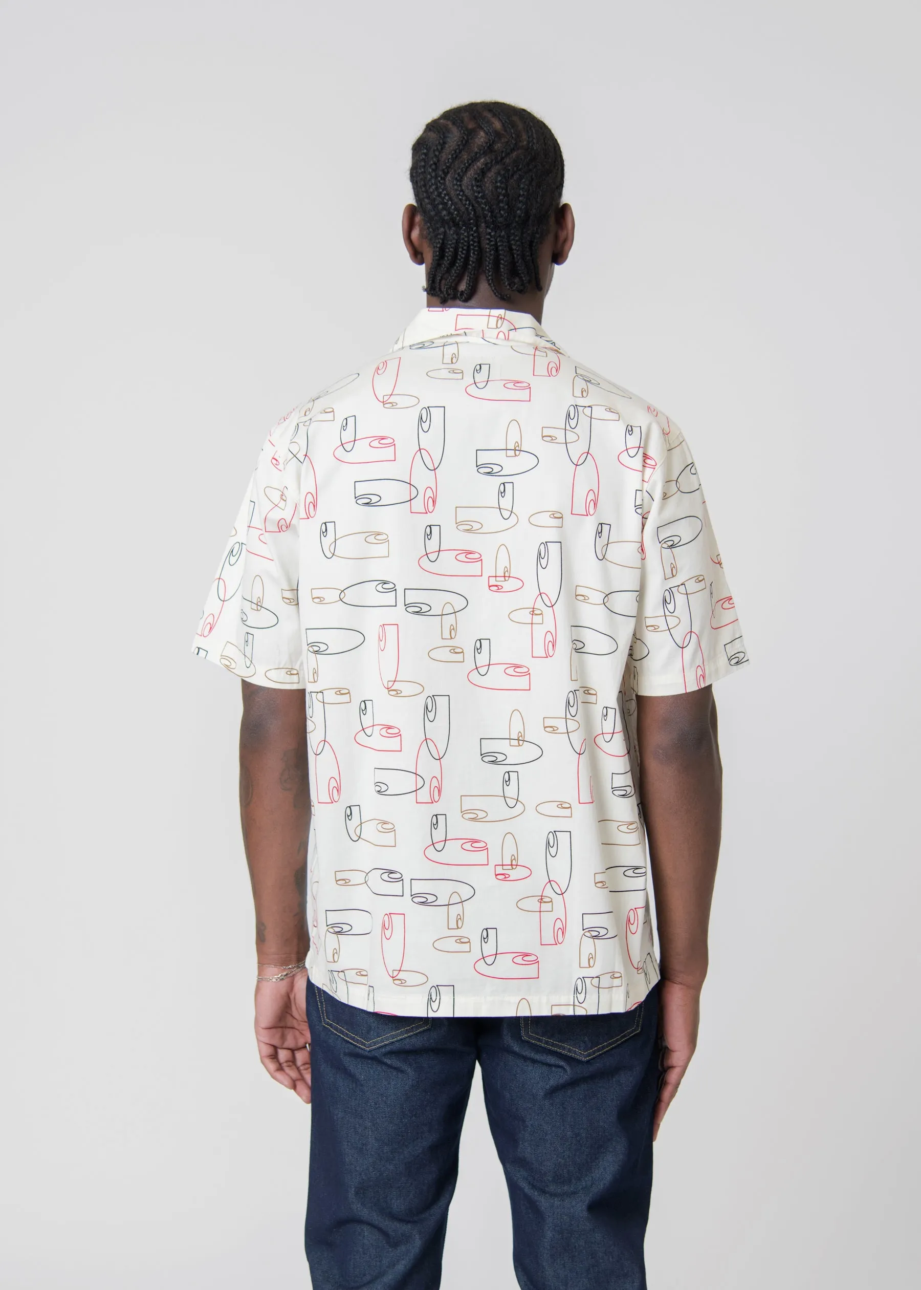 Outline Print Sumor Shirt Wax