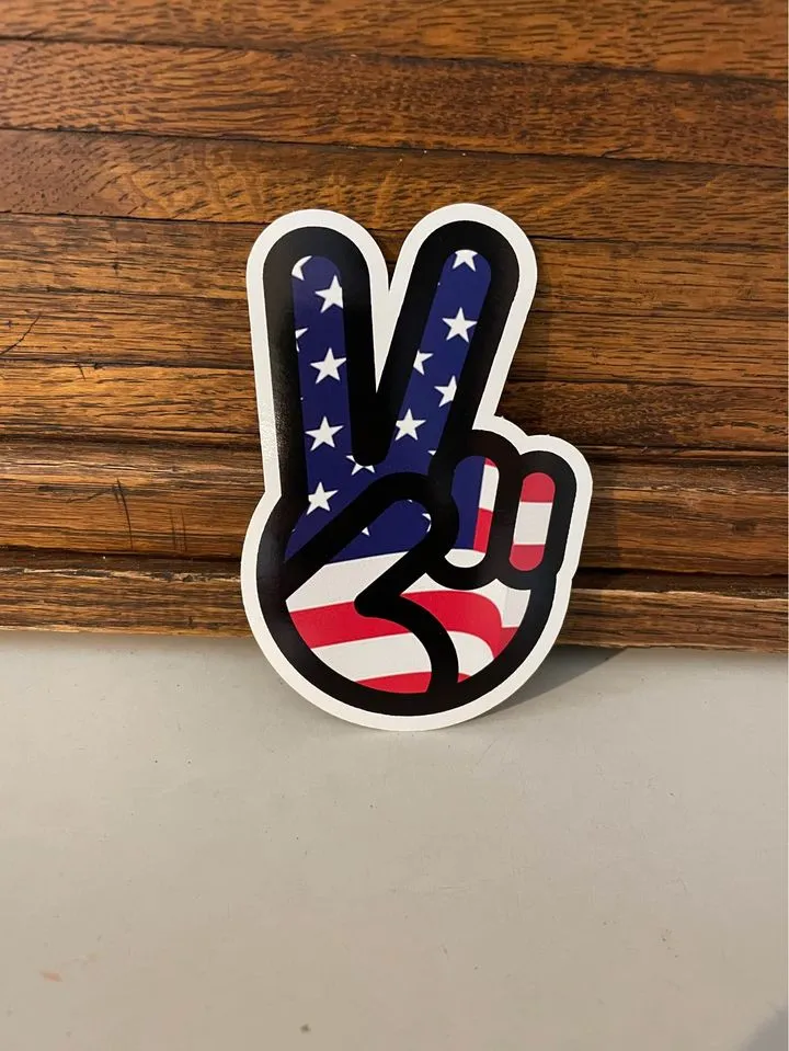 Peace / USA sticker