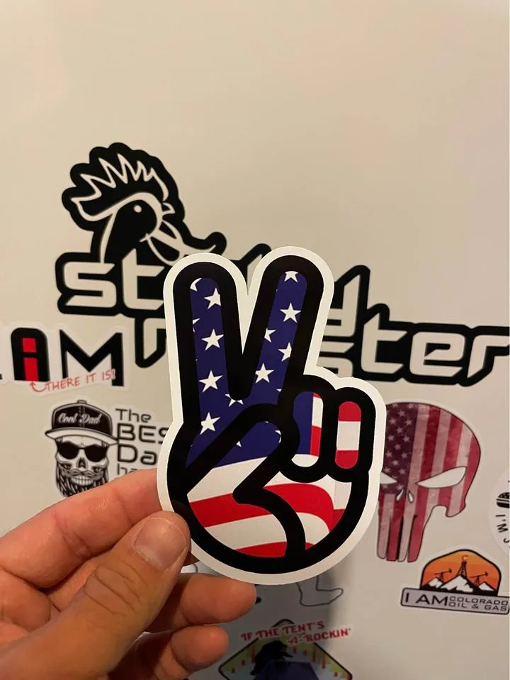 Peace / USA sticker