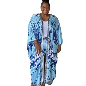 Plus Size Women's Summer Madness Kimono Set