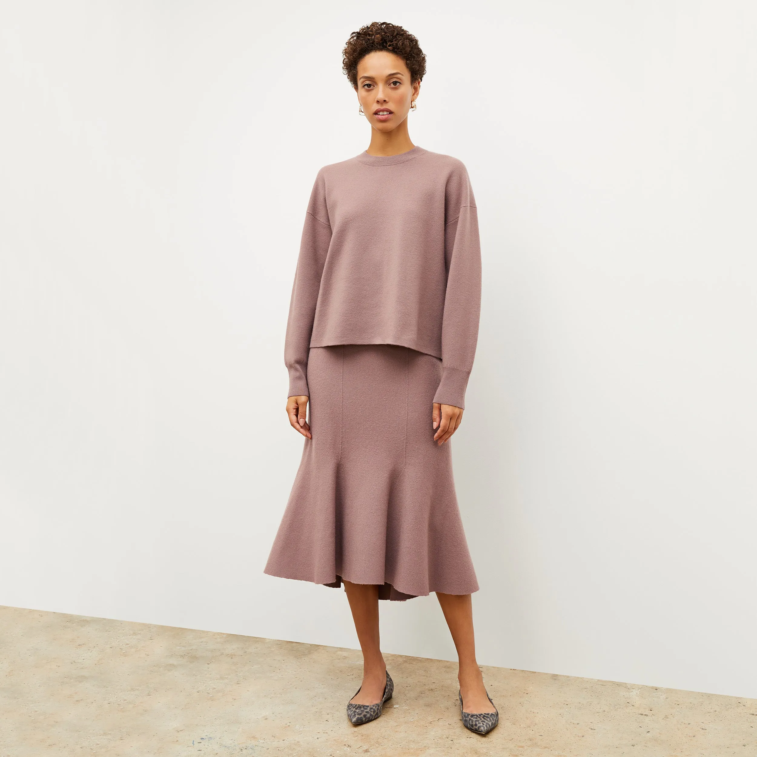 Quincy Pullover - Boiled Wool :: Rose Taupe