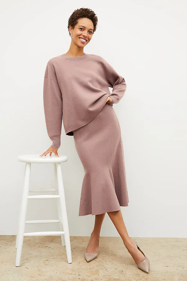 Quincy Pullover - Boiled Wool :: Rose Taupe