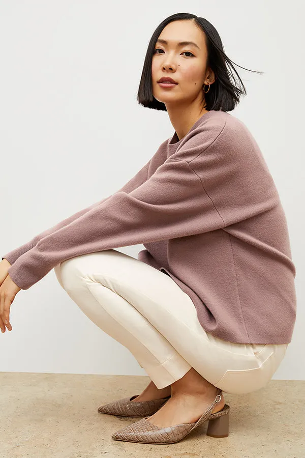 Quincy Pullover - Boiled Wool :: Rose Taupe