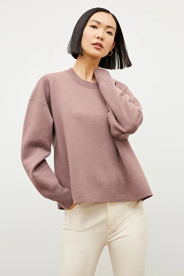 Quincy Pullover - Boiled Wool :: Rose Taupe