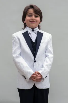 "Bellagio" Kids White Tuxedo 5-Piece Set