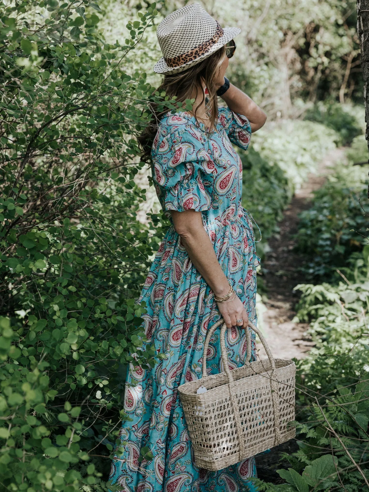 "CHERISH" SHIRTDRESS PAISLEY AZURE