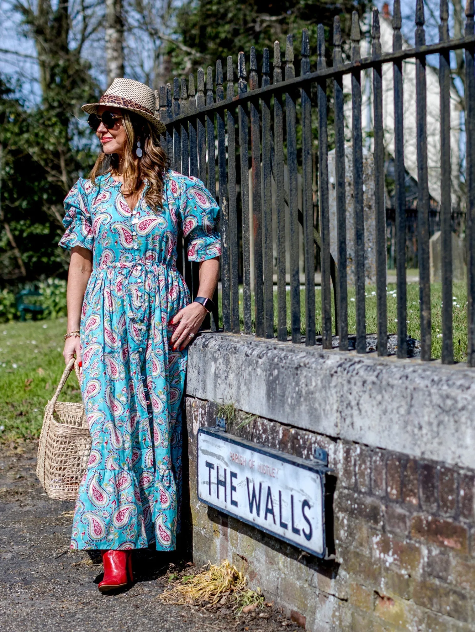 "CHERISH" SHIRTDRESS PAISLEY AZURE