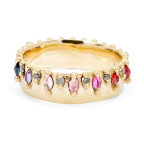 Rainbow Noelle Ring with Diamonds - Size 5 - 11659