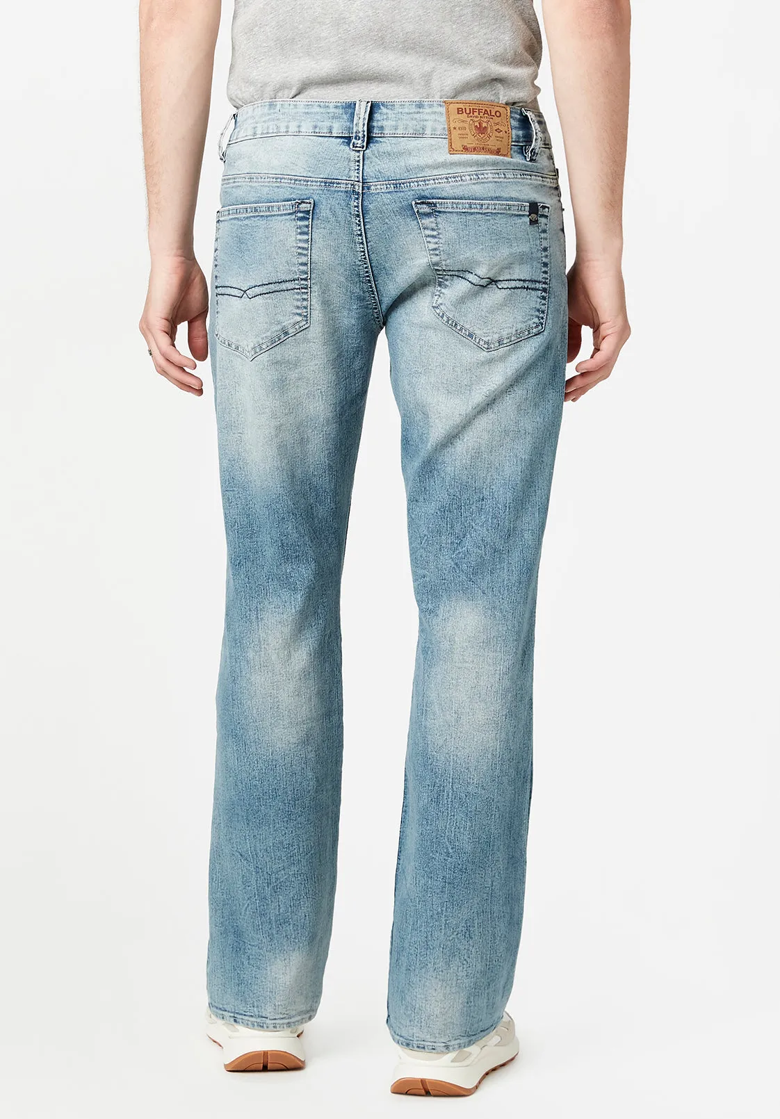 Relaxed Straight Driven Men's Jeans in Sandblasted Light Blue - BM20606