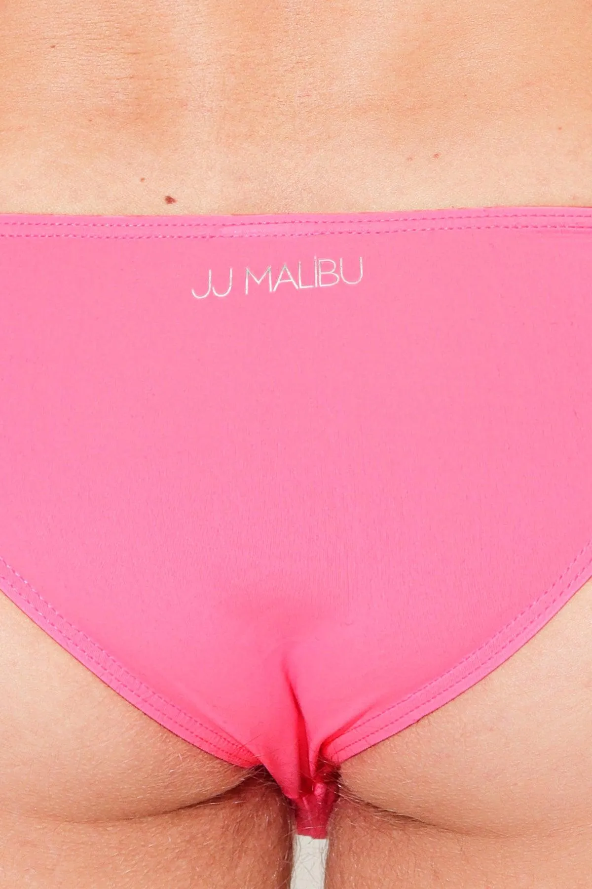 Renaissance Ultra Low Swim Briefs - Neon Pink w/ White Buckle