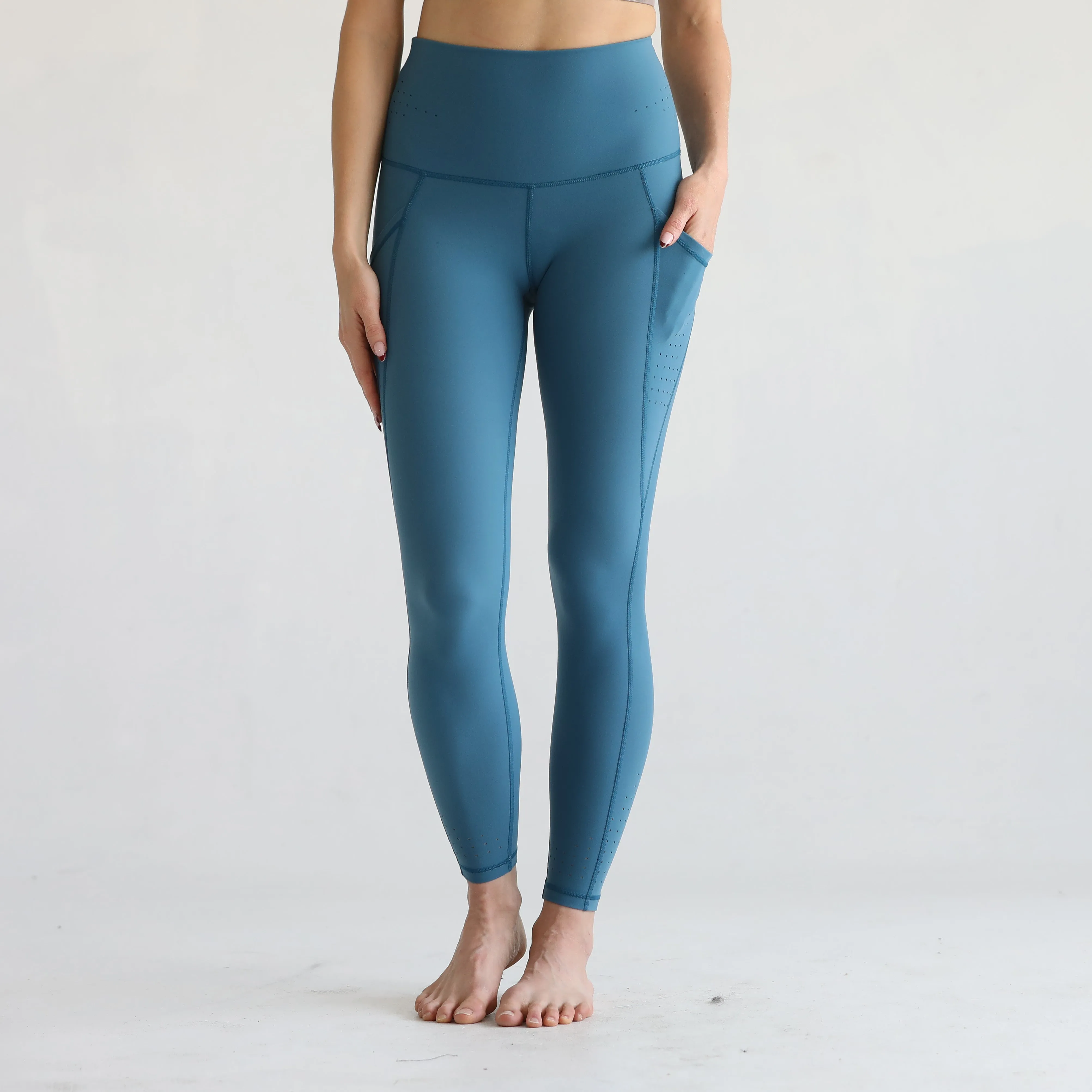 Reveal Ultra High Waisted Tummy Control Postpartum Legging 25'' (Oasis Blue))