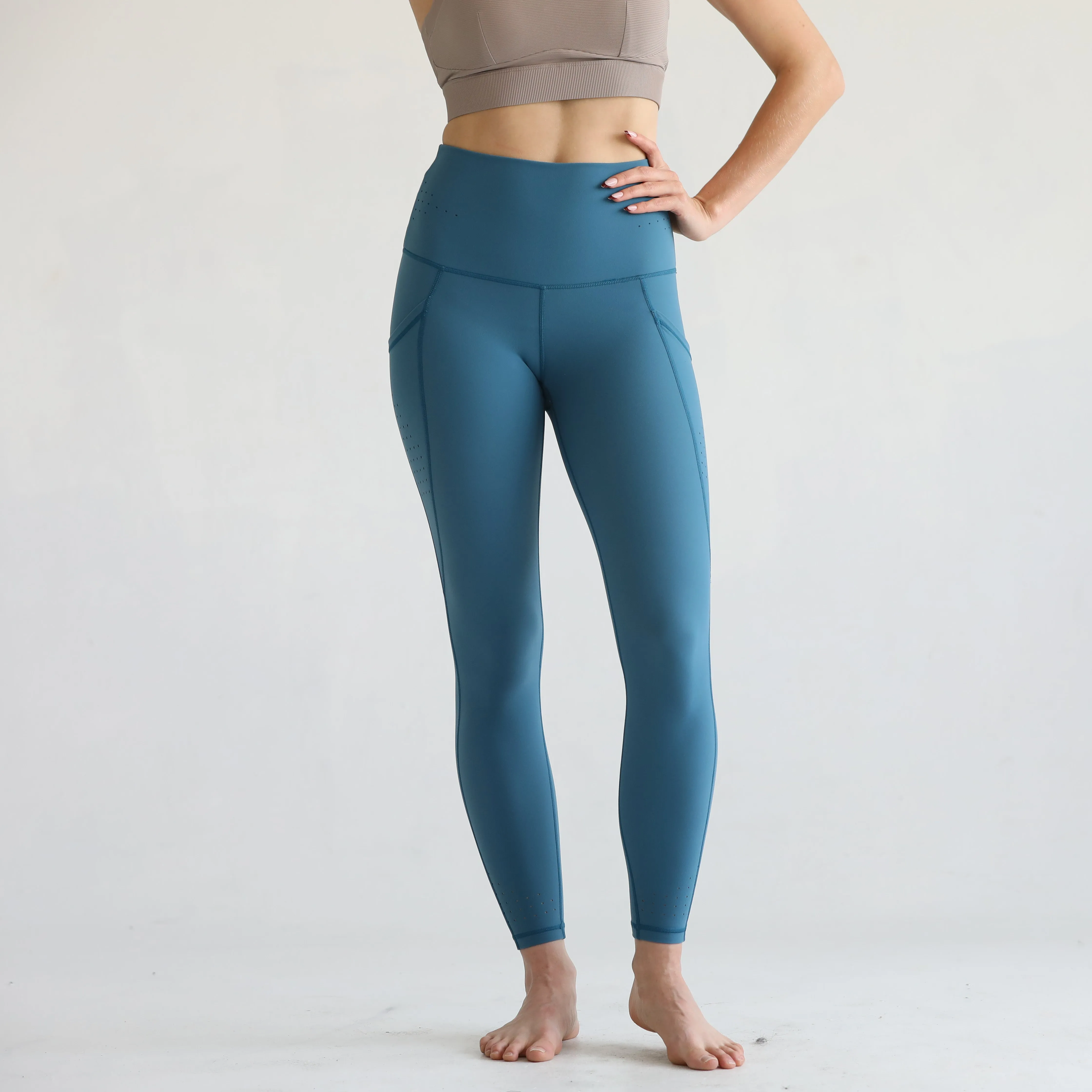 Reveal Ultra High Waisted Tummy Control Postpartum Legging 25'' (Oasis Blue))