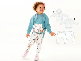 Schnittmuster Sweatshirt Hoodie und Haremshose, Jogginghose FLY und DADO von Patternforkids