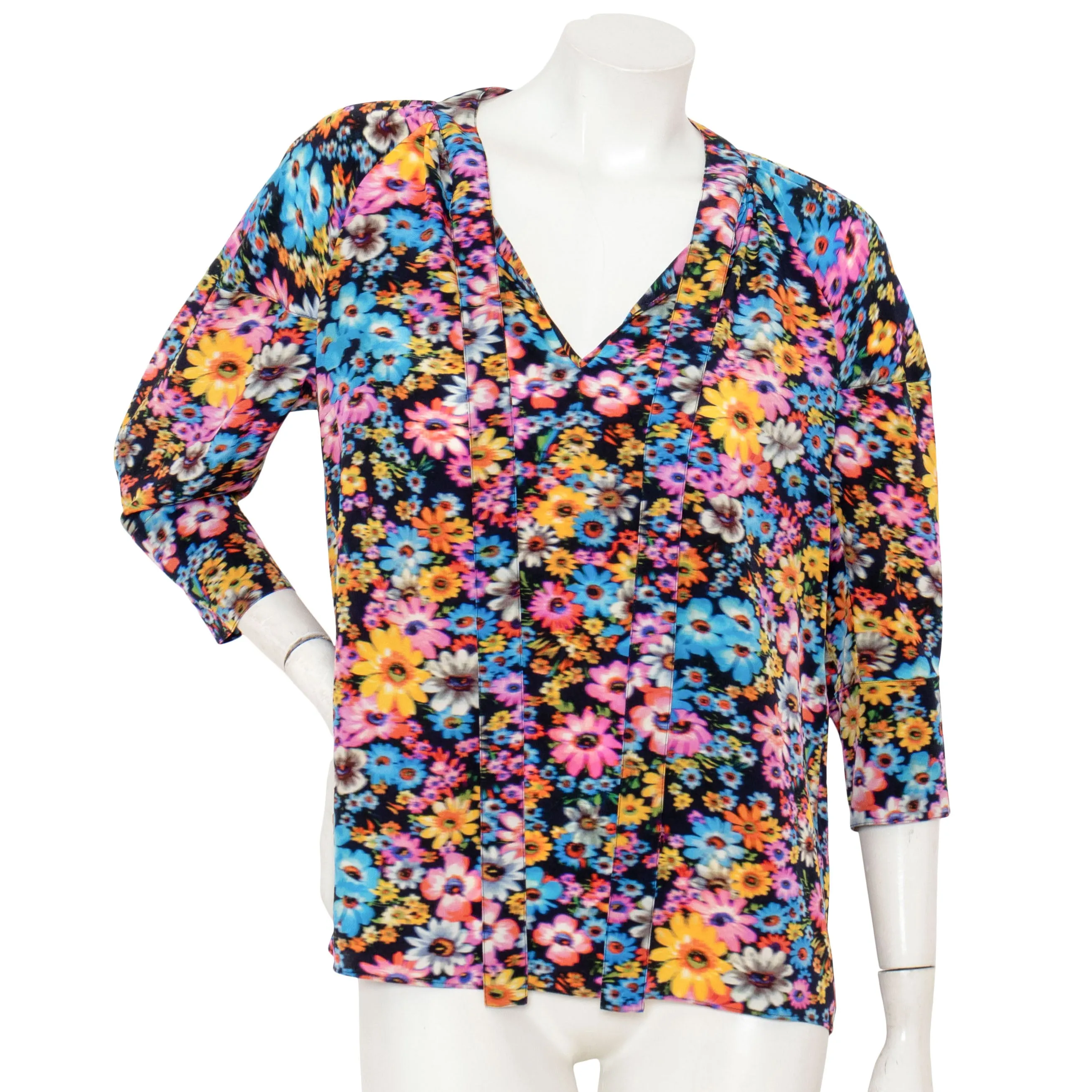 Silk Crêpe de Chine Floral Sophie Blouse