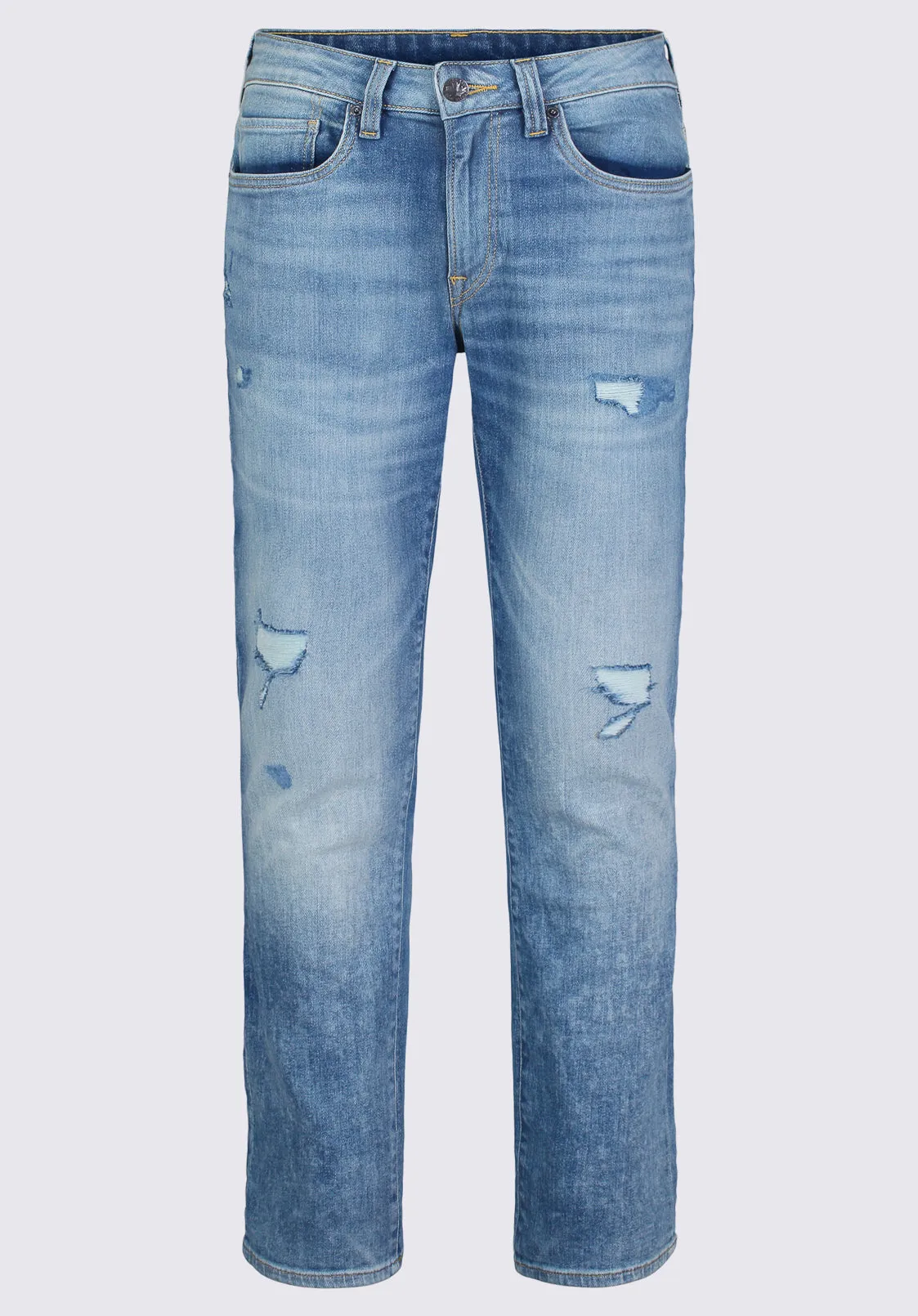 Slim Ash Men's Jeans in Veined and Rugged Blue - BM22865