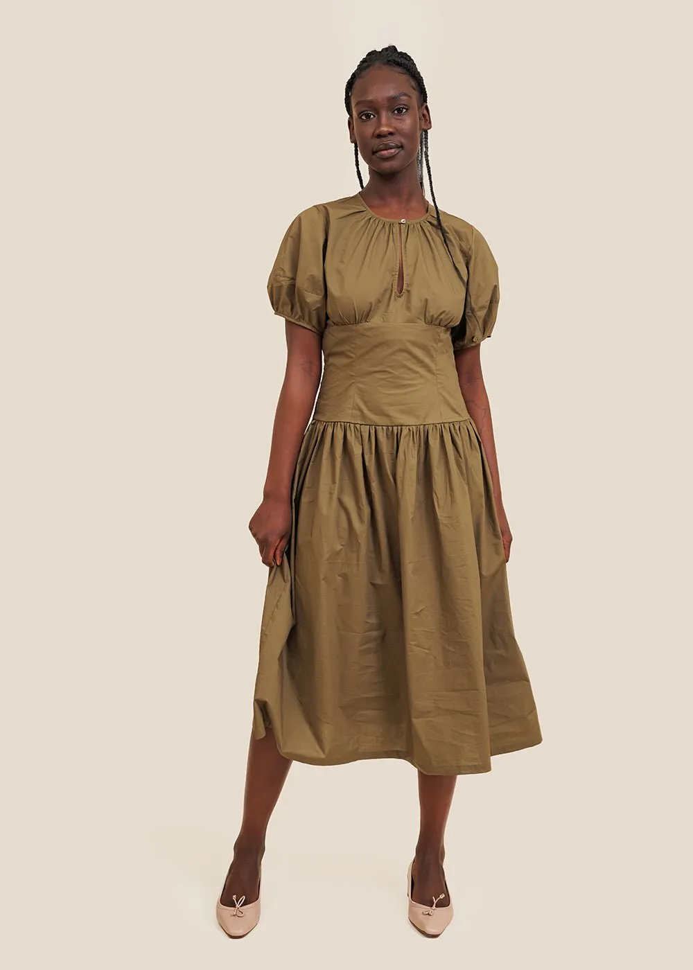 Smoked Olive Drea Dress